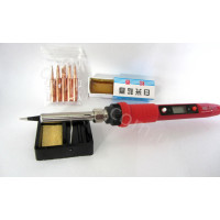 Паяльник 908S 80Вт C Монитором, Регулировкой и Поддержкой Температурного Режима (Комплект) Красный Паяльник 908S 80Вт C Монитором, Регулировкой и Поддержкой Температурного Режима (Комплект) Красный