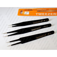 Комплект 3 ТРИ Пінцета радіотехнічних DeBaiLong ESD-10; ESD-12; ESD-14 Комплект 3 ТРИ Пінцета радіотехнічних DeBaiLong ESD-10; ESD-12; ESD-14