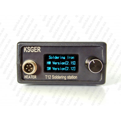 Паяльна станція KSGER STM32 T12 2.1S Ручка МЕТАЛ з системою швидкої заміни жала CK
